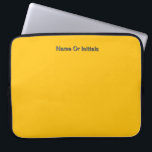 Personalise With Name Initials Yellow      Laptop Sleeve<br><div class="desc">Style: Neoprene Laptop Sleeve 15 inch Protect your laptop with a custom laptop sleeve. Made with 100% neoprene, these lightweight and water resistant sleeves look great with your photos, text, or designs. Great for travel or just day-to-day use, custom laptop sleeves come in three sizes to fit your device and...</div>