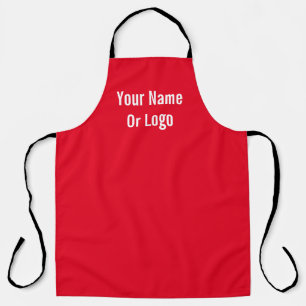 Personalise With Name Or Logo Bright Red  Apron
