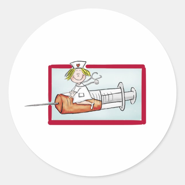 Personalise with name - The Super Nurse Classic Round Sticker (Front)