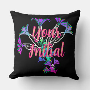 Personalise With Your Initial Floral Cushion