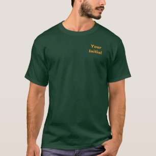 Personalise With Your Initial Forest Green T-Shirt