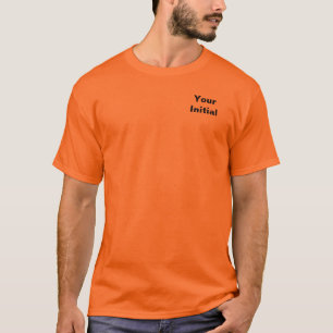 Personalise With Your Initial Orange T-Shirt