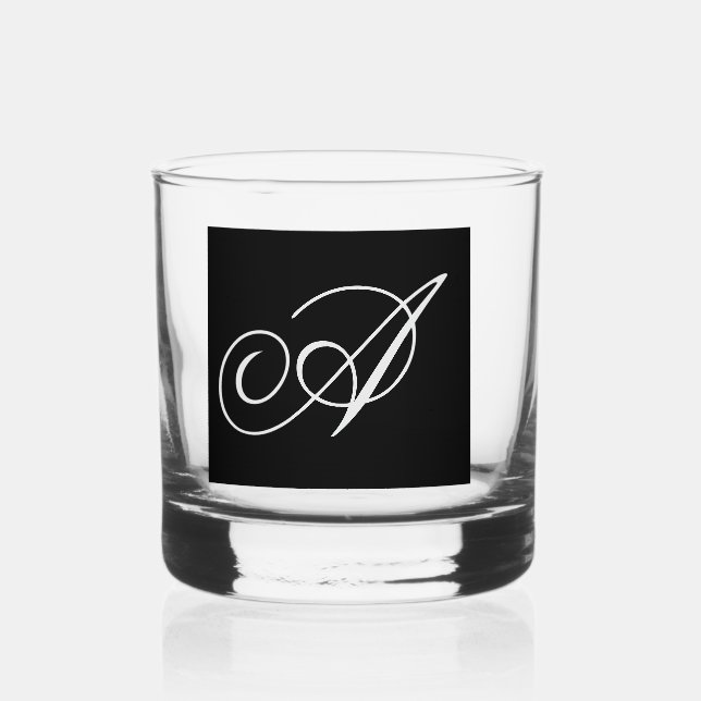 Personalise With Your Initial  Whiskey Glass (Front)