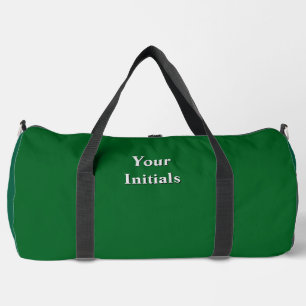 Personalise With Your Initials Green   Duffle Bag