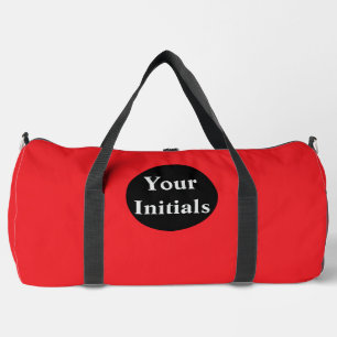 Personalise With Your Initials Red Duffle Bag