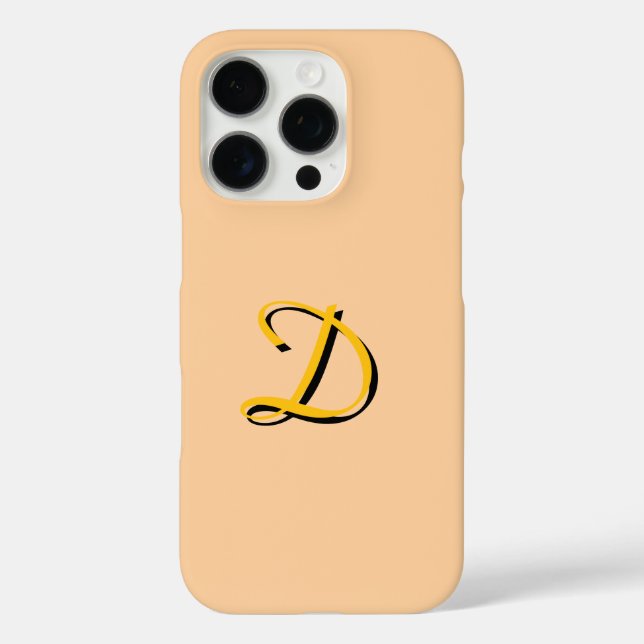 Personalise With Your Monogram Peach   Case-Mate iPhone Case (Back)