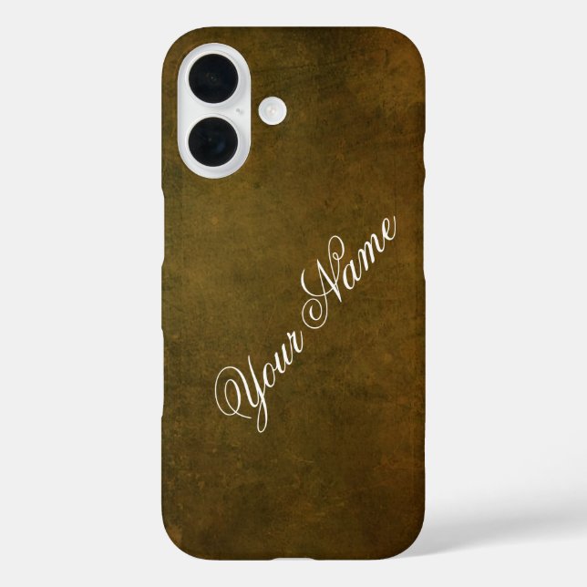 Personalise With Your Name Rustic Brown  Case-Mate iPhone Case (Back)