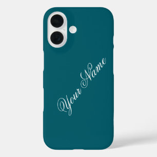 Personalise With Your Name Teal iPhone 16 Case