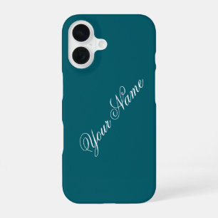 Personalise With Your Name Teal iPhone 16 Case