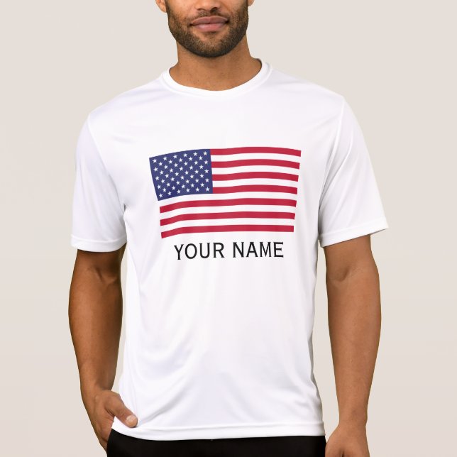 Personalise with your name USA United States T-Shirt (Front)