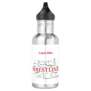 Personalise, Wrestling Coach Thank You in Words 532 Ml Water Bottle