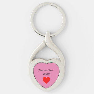 Personalise XOXO HEART Key Ring