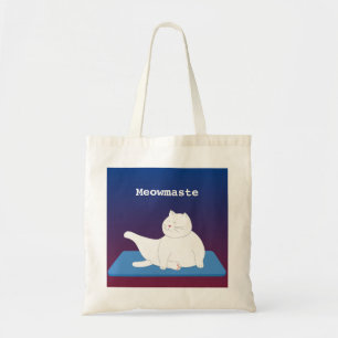Personalise Yoga Cat Tote Bag