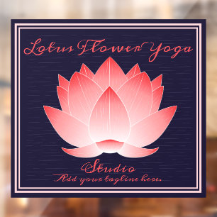 Personalise Yoga Studio Pink Lotus Flower