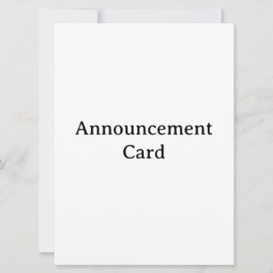 Personalise Your 6.5" x 8.75" Announcement