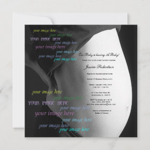 Personalise your Baby Bump, Custom Tummy Writting Invitation
