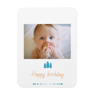 personalise your baby happy birthday memorable  magnet