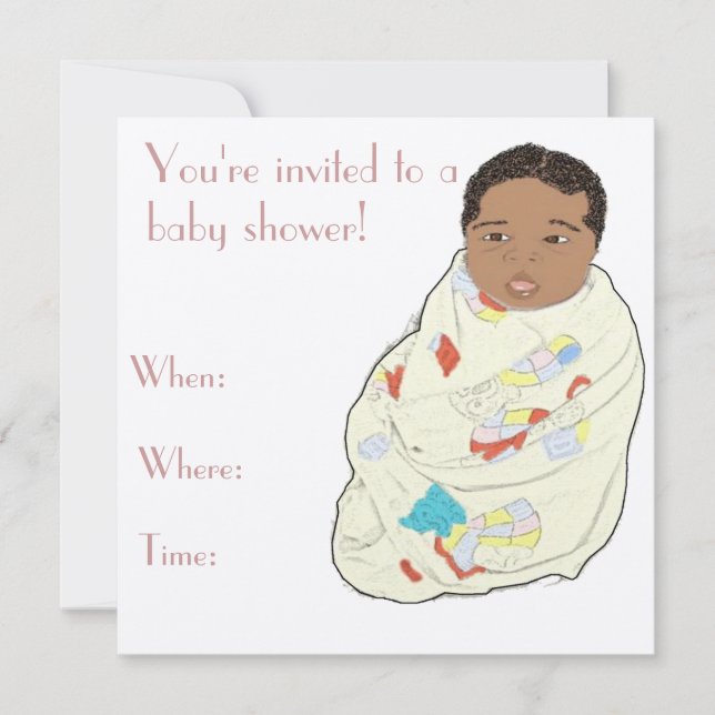 Personalise your baby shower Invitation (Front)