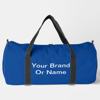 Personalise Your Brand Or Name Blue  Duffle Bag