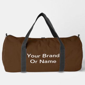 Personalise Your Brand Or Name Brown Duffle Bag