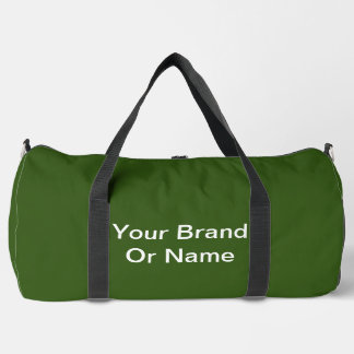 Personalise Your Brand Or Name Forest Green Duffle Bag