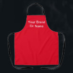 Personalise Your Brand Red  Apron<br><div class="desc">Size: All-Over Print Apron, Medium 26"x30" Whether you are cooking at home, hosting a summer BBQ, or creating arts & crafts- do so in style with our fully customisable aprons! Made of a top quality polyester, our fully sublimation designs will definitely make a great impression on your guests. Available in...</div>