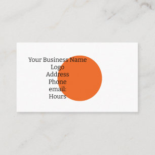 Personalise Your Business Card Orange Orb
