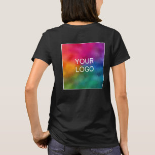 Personalise Your Business Logo Elegant Black T-Shirt