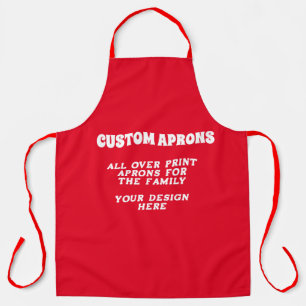 Personalise Your Design Custom Red Kitchen Apron