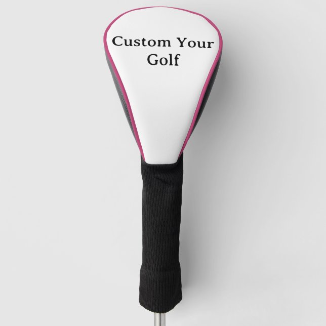 Personalise Your Golf Driver Cover Pink (Front)