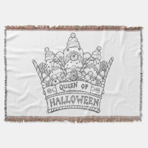 Personalise Your Halloween Crown Design- add your Throw Blanket