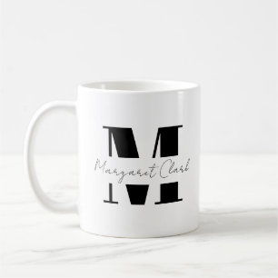 Personalise Your Initial & Name with Calligraphy Coffee Mug