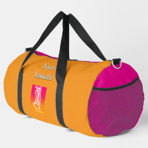 Personalise Your Initials Orange HighTop Sneakers Duffle Bag