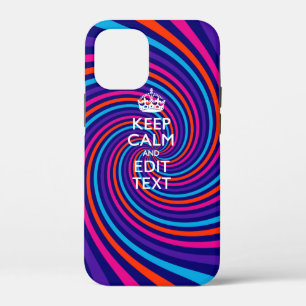 Personalise Your Keep Calm and Multicolored Swirl iPhone 12 Mini Case