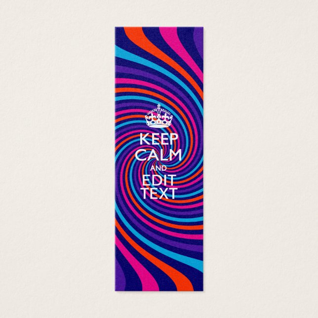 Personalise Your Keep Calm Text on Multicolored (Front)