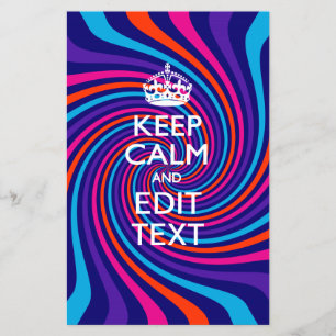 Personalise Your Keep Calm Text on Multicolored Flyer