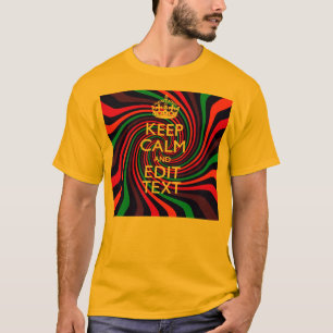 Personalise Your Keep Calm Text on Multicolored T-Shirt