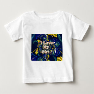 Personalise Your Love Infinity: I Love my Girl Baby T-Shirt