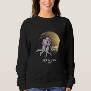 Personalise your Lovers in Space design Sweatshirt