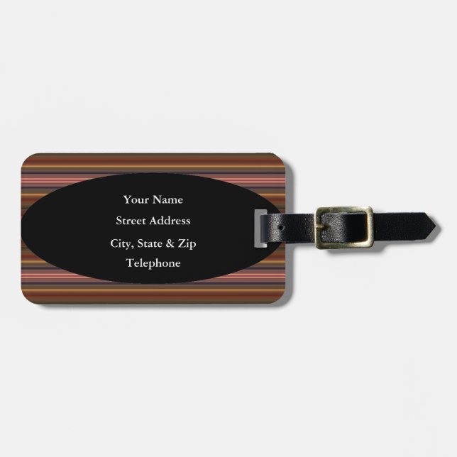 Personalise your Luggage Tag w/ leather strap (Front Horizontal)