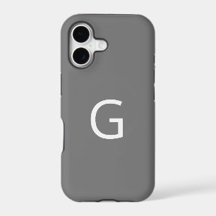 Personalise Your Monogram, White on Grey