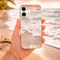 Personalise Your Name Foamy Shoreline Beach Waves