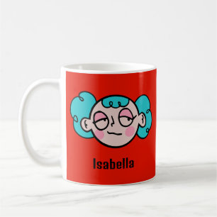 Personalise Your Name with a Funny Cartoon Face Coffee Mug
