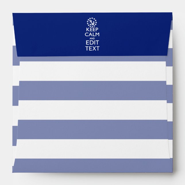 Personalise Your Nautical Keep Calm And Edit Text Envelopes (Back (Top Flap))