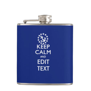 Personalise Your Nautical Keep Calm And Edit Text Hip Flask