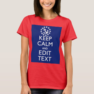 Personalise Your Nautical Keep Calm And Edit Text T-Shirt