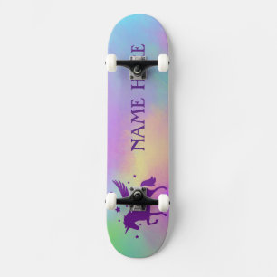Personalise Your Own Colourful Magical Unicorn Skateboard
