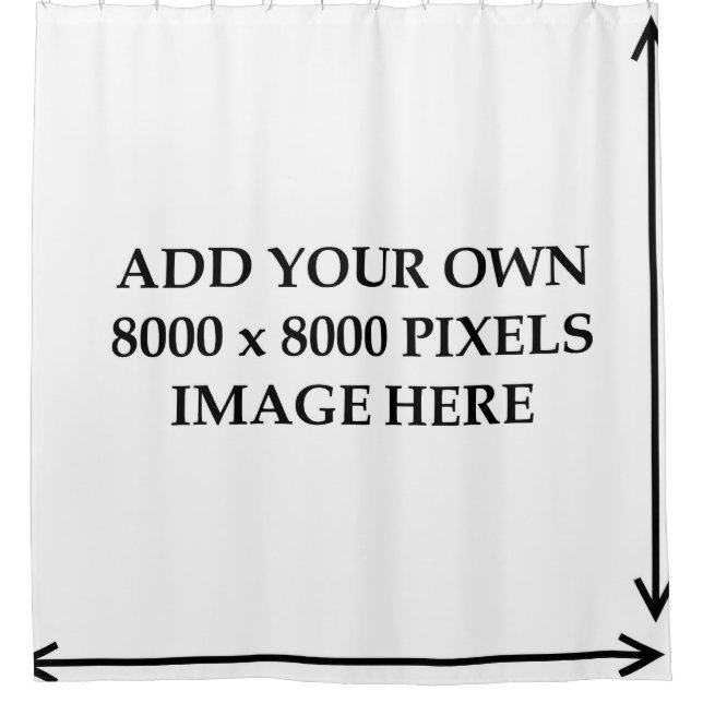 Personalise your own Custom Unique Shower Curtain (Front)