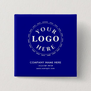 Personalise Your Own Dark Blue Square Button