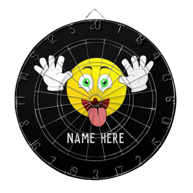 Personalise Your Own Funny Emoji Dartboard (Front)